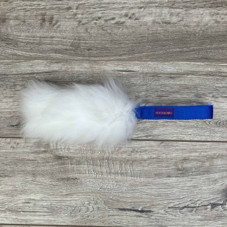 Pop niebieski - krótki szarpak z owczego futra