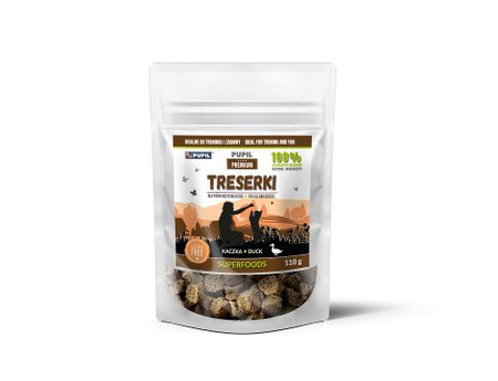 Treserki dla psa PUPIL Premium All Breeds kaczka 110g