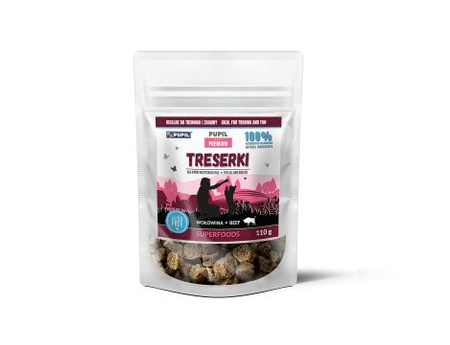 Treserki dla psa PUPIL Premium All Breeds wołowina 110g