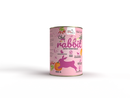 Mokra karma dla psa Królik z warzywami JUNIOR 400g