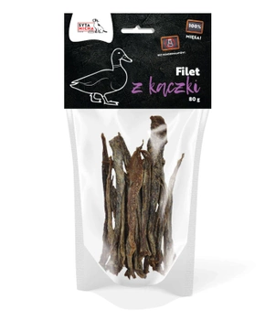 Suszone filety z kaczki dla psa 80g