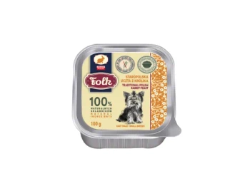 Karma mokra dla psa FOLK Mini Staropolska uczta z królika szalka 100 g