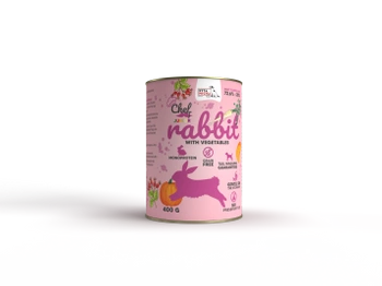 Mokra karma dla psa Królik z warzywami JUNIOR 400g